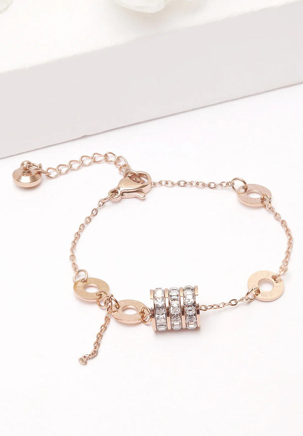 Bracciale in cristallo placcato oro