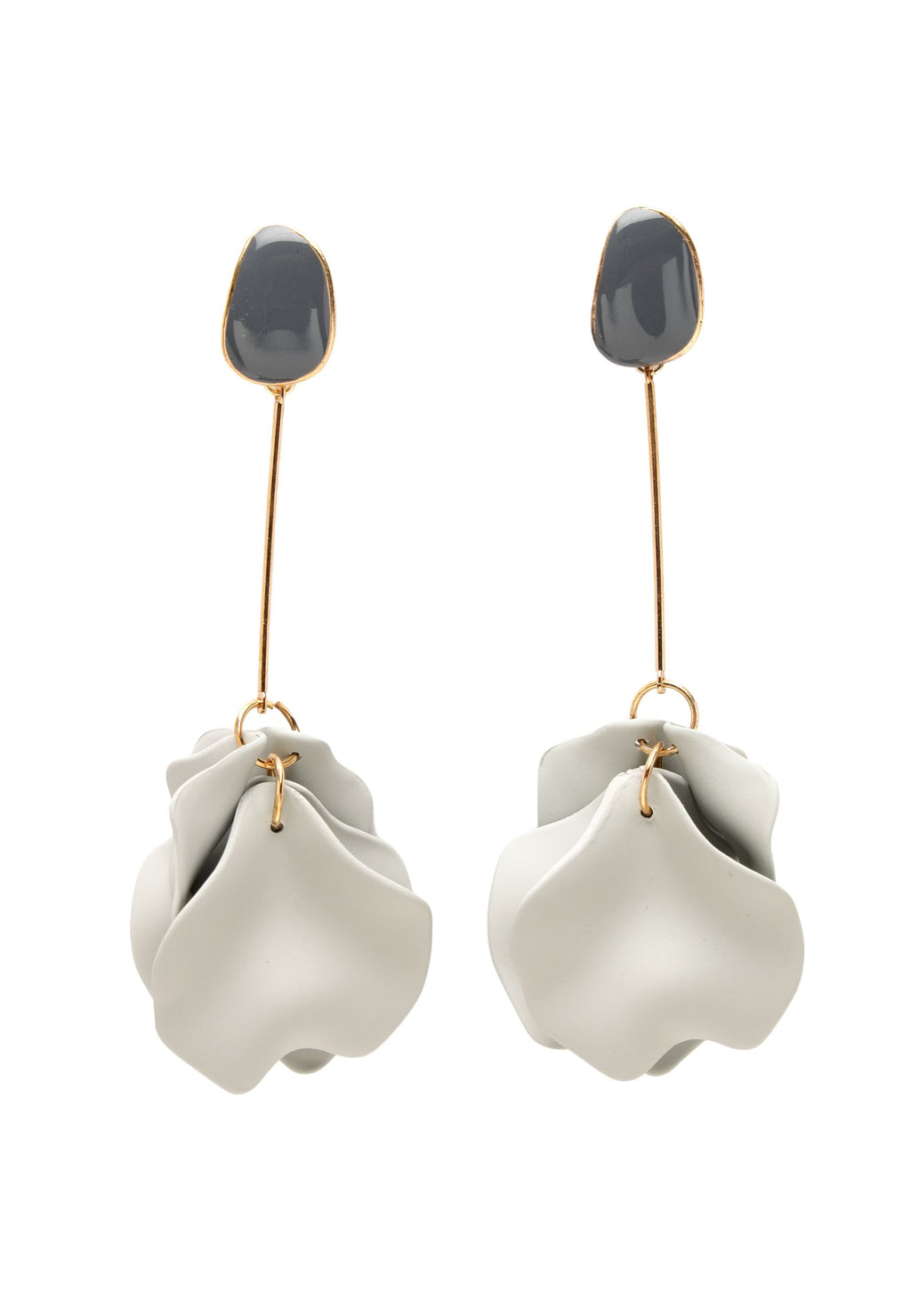 Petals Earrings Grey